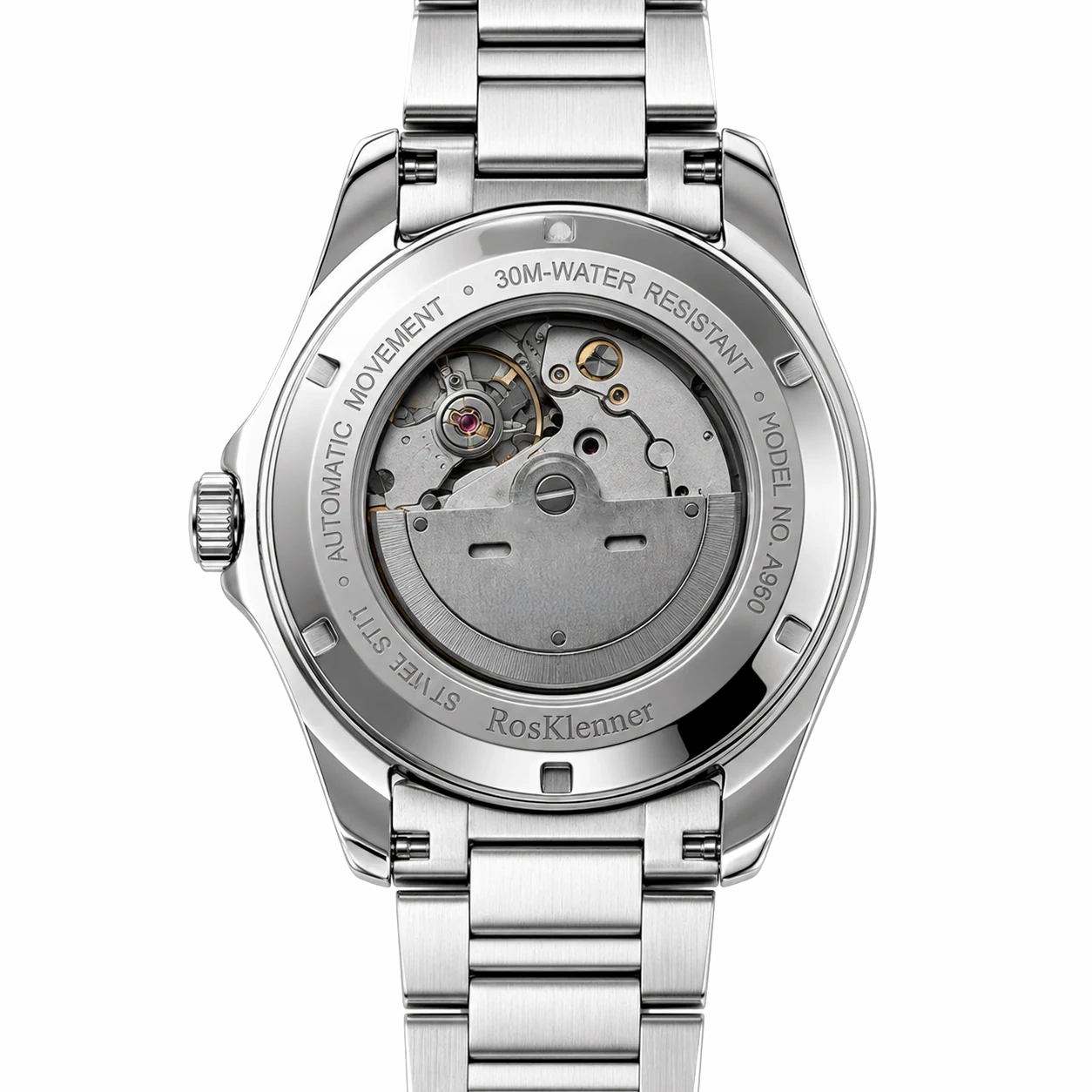 Parte trasera del reloj automático RosKlenner